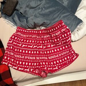 PINK Victoria's Secret Red Holiday Shorts